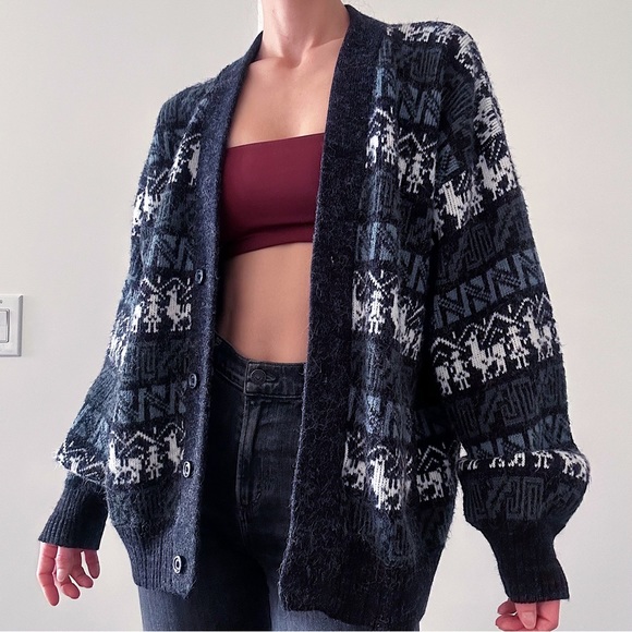 vintage alpaca cardigan 🦙 - Picture 3 of 14